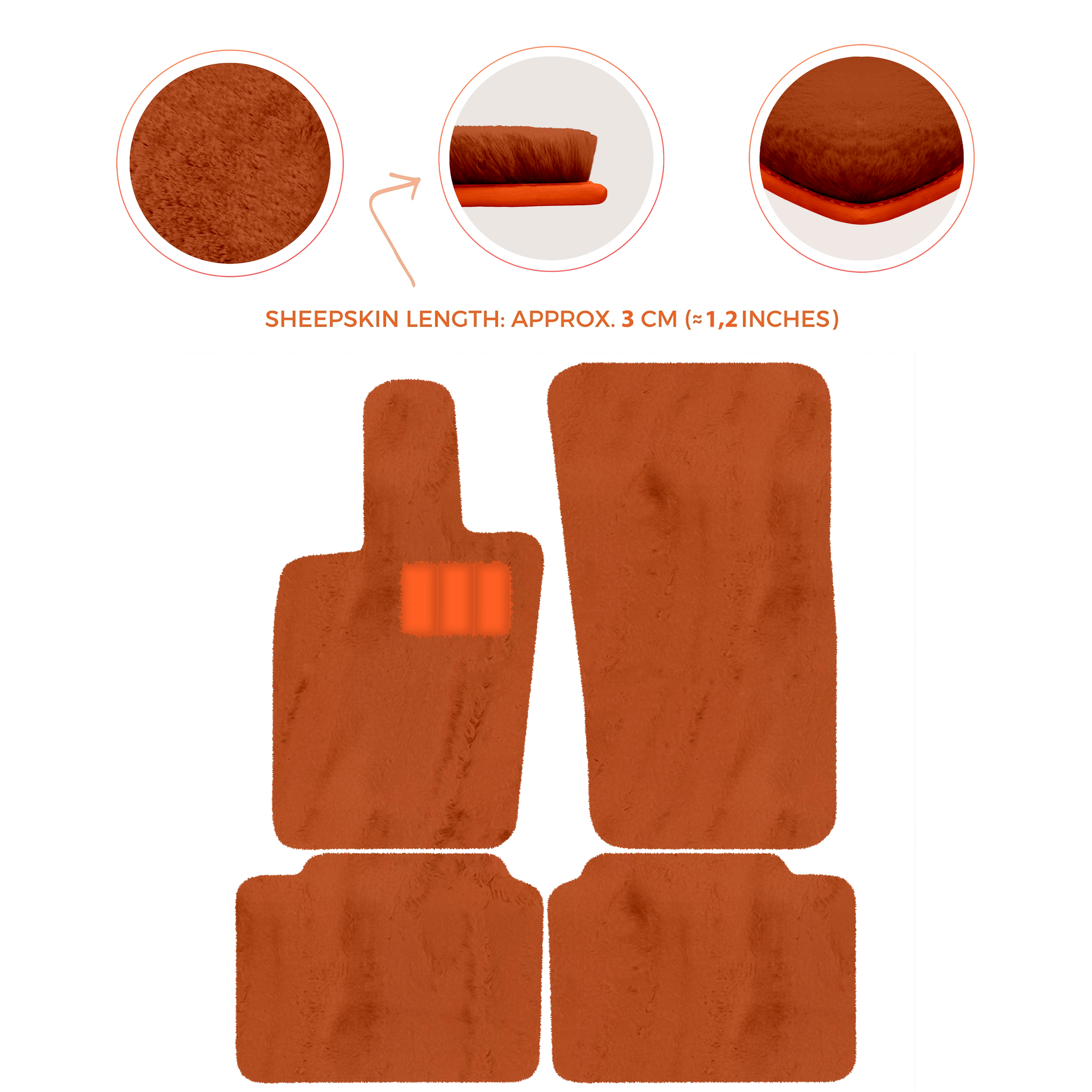 Luxury Sheepskin Floor Mats for Porsche Panamera (2017-2023)