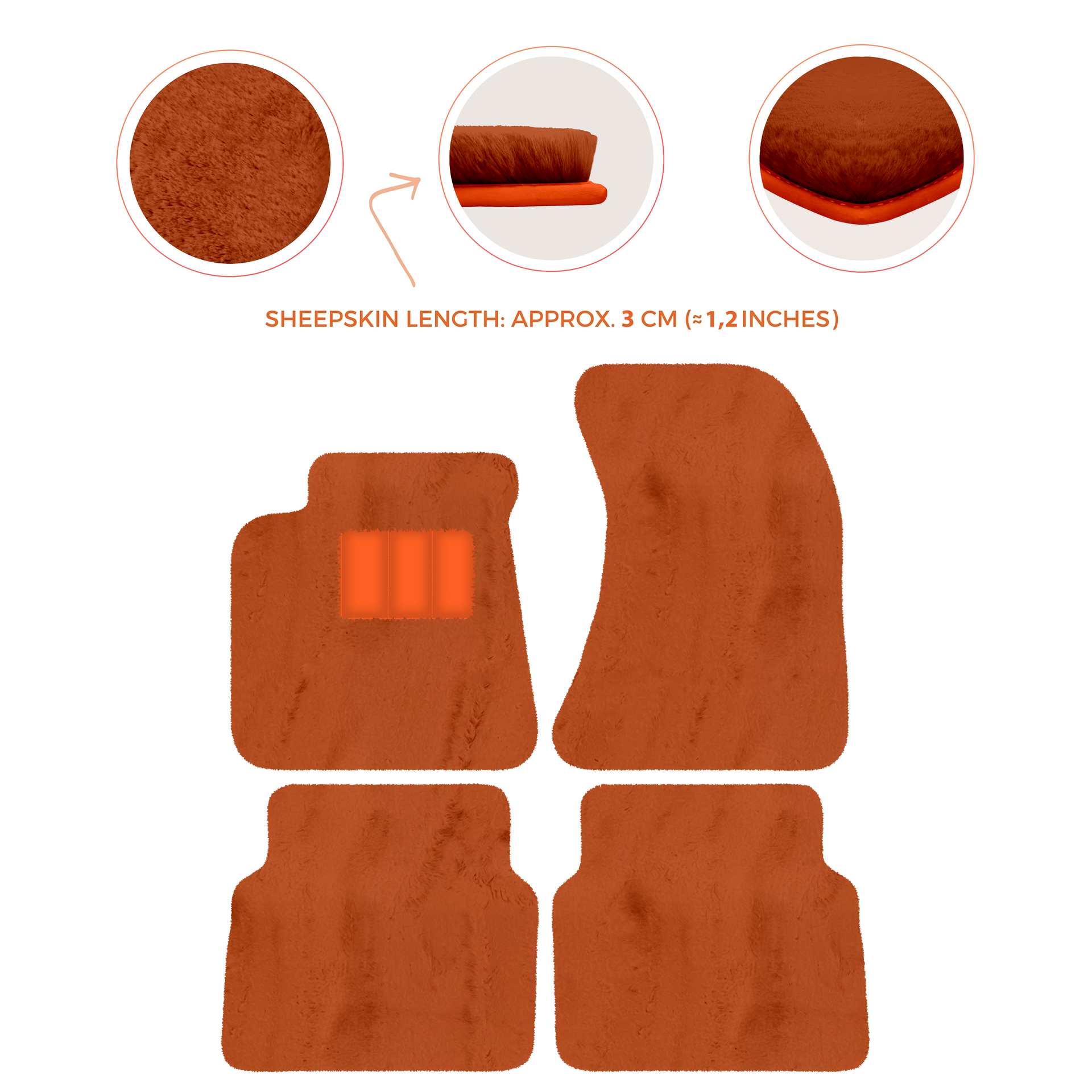 Luxury Sheepskin Floor Mats for Rolls-Royce Wraith (2013-2023)