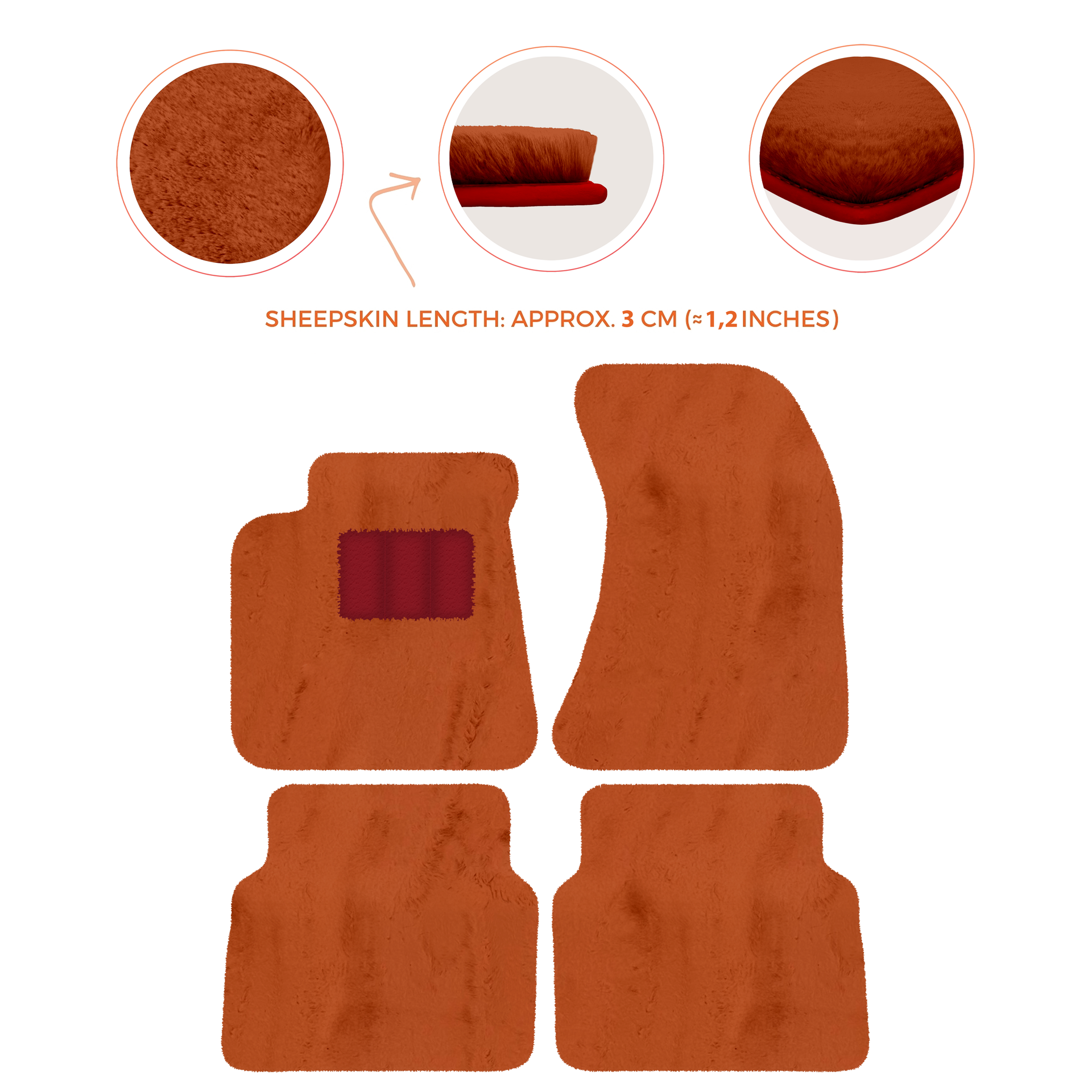 Luxury Sheepskin Floor Mats for Rolls-Royce Wraith (2013-2023)