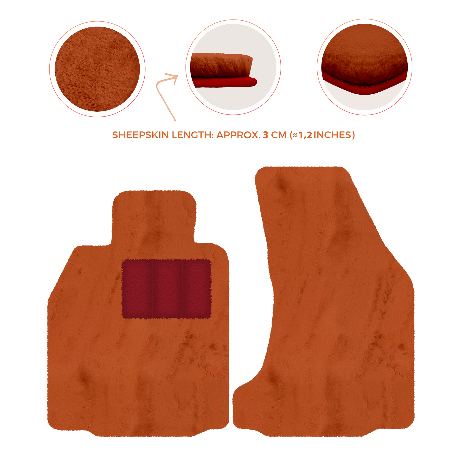 Premium Sheepskin Floor Mats for Porsche 718 Boxster (2016-2023)