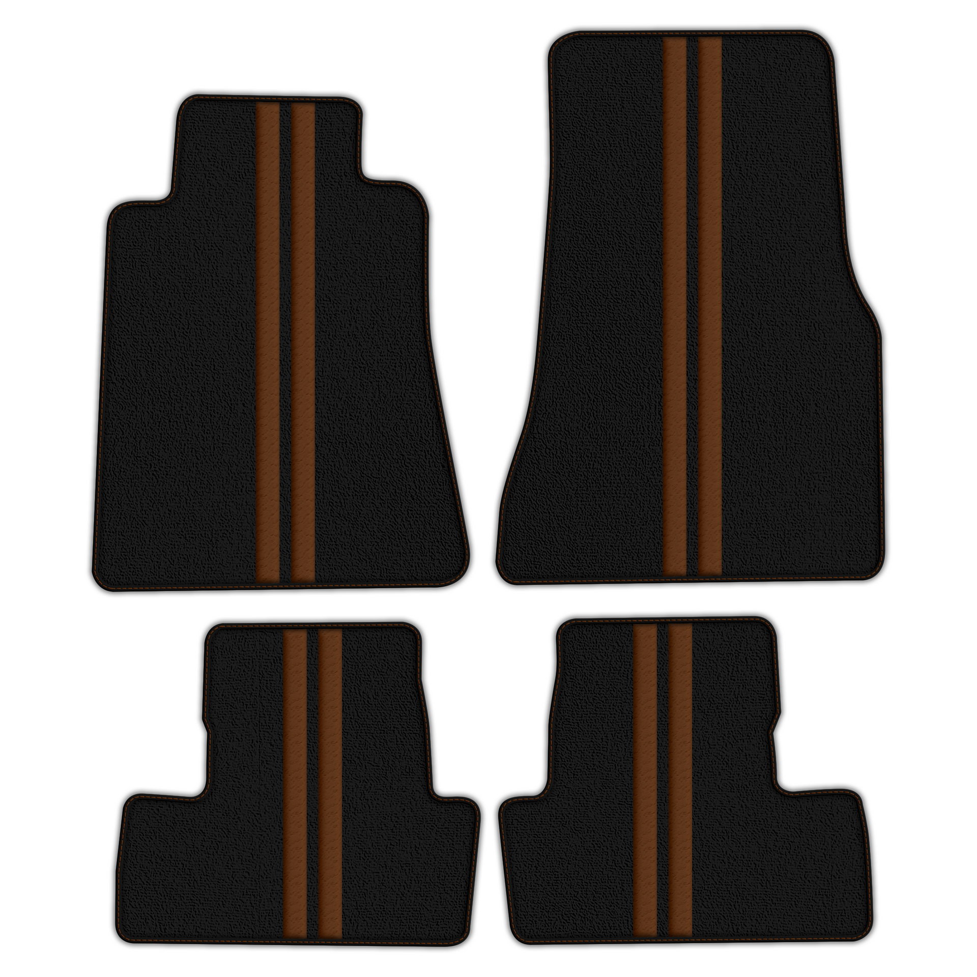 Premium Black Leather Line Floor Mats for Nissan GT-R (2009-2023)