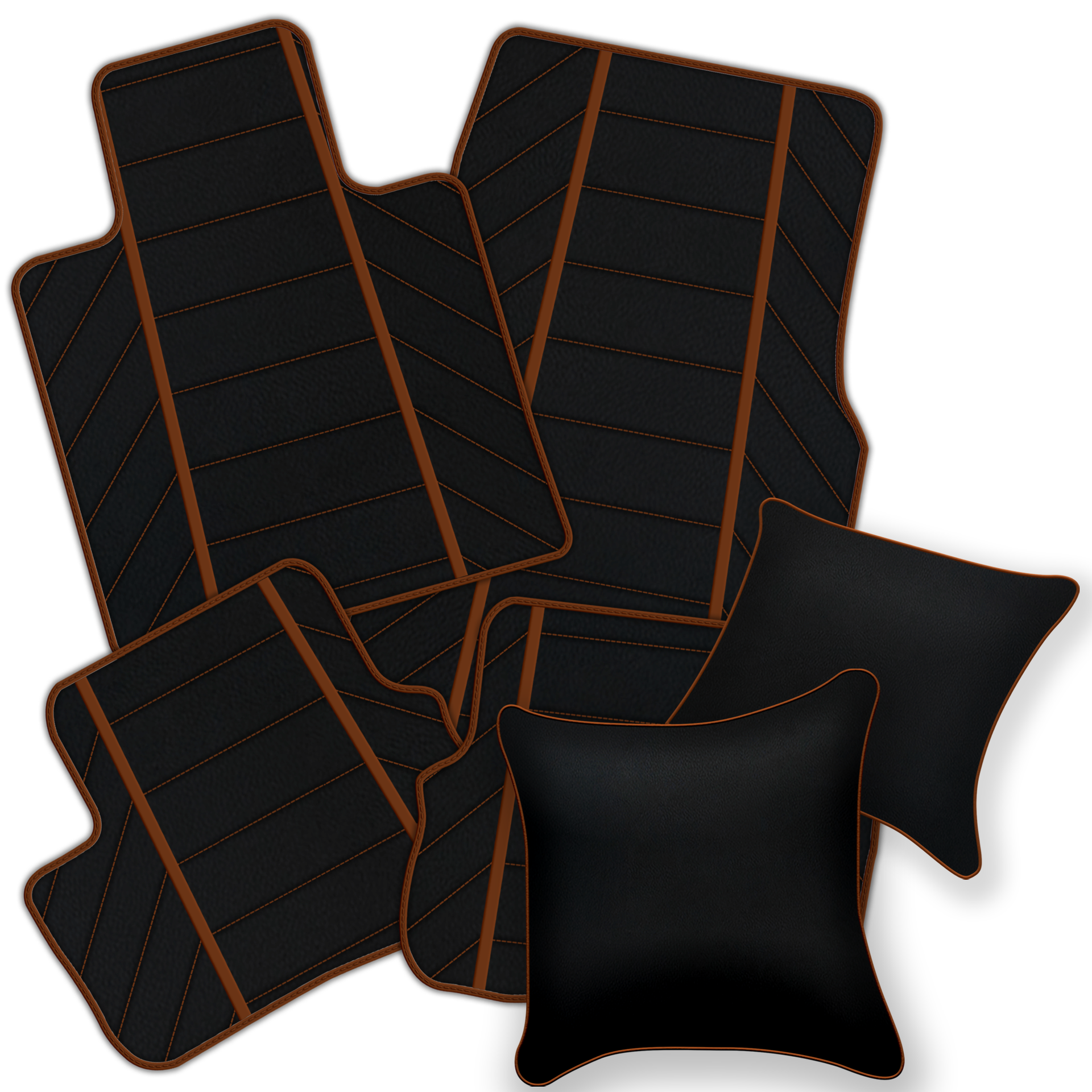 Luxury Black Leather Floor Mats for Rolls Royce Dawn 2016-2023