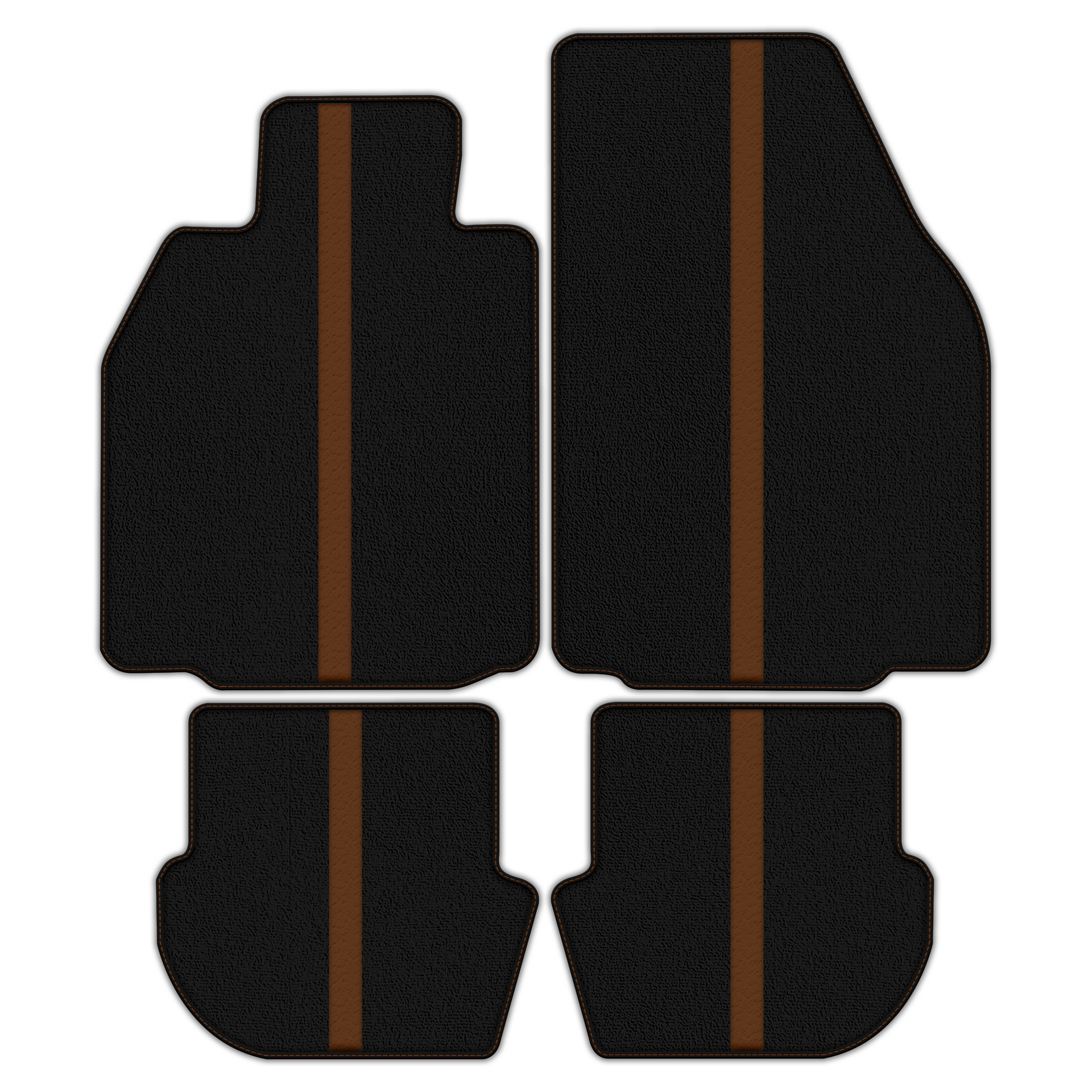 Black Leather Line Floor Mats for Porsche 911 996 (1998-2004)