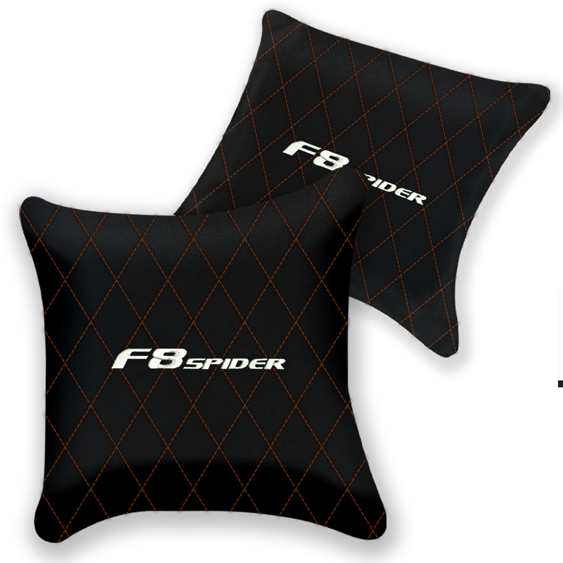 Customizable Black Leather Pillows Set for Ferrari 456 (1992-2003)