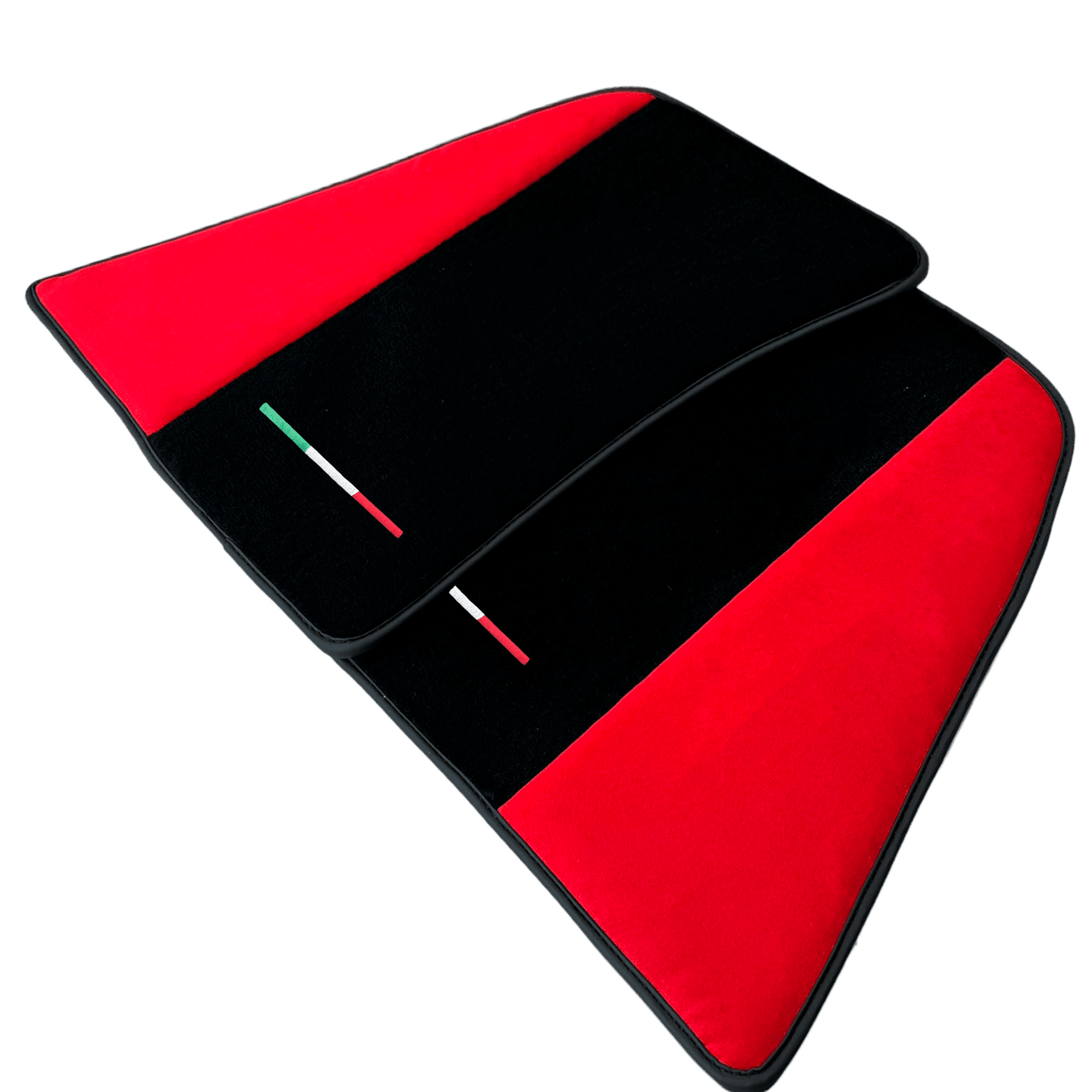 Red Floor Mats for Ferrari 296 GTS (2022-2024) with Alcantara Leather - AutoWin