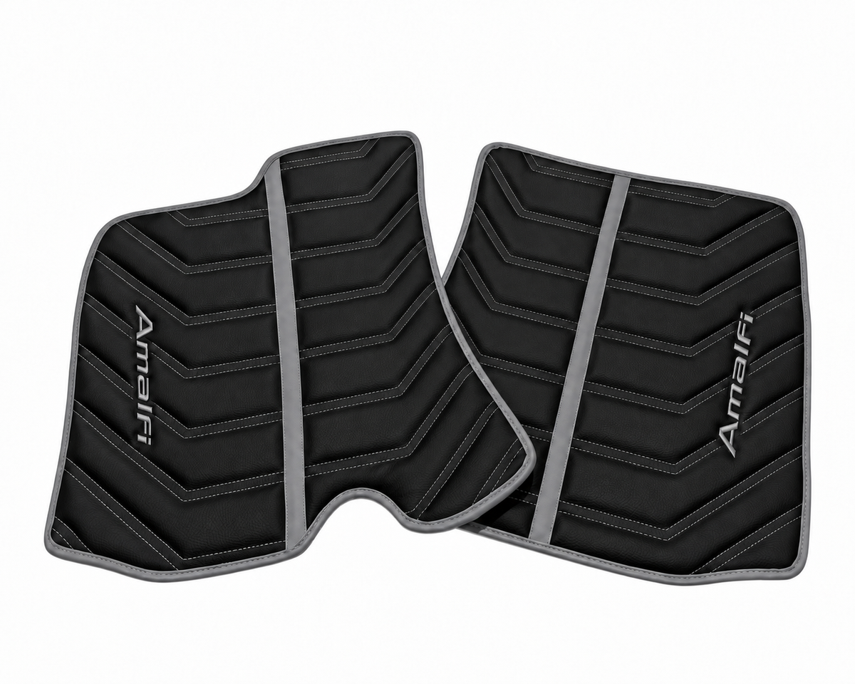 Alfombrillas de coche de cuero personalizables con patrón hexagonal para Ferrari Roma (2021-2027)