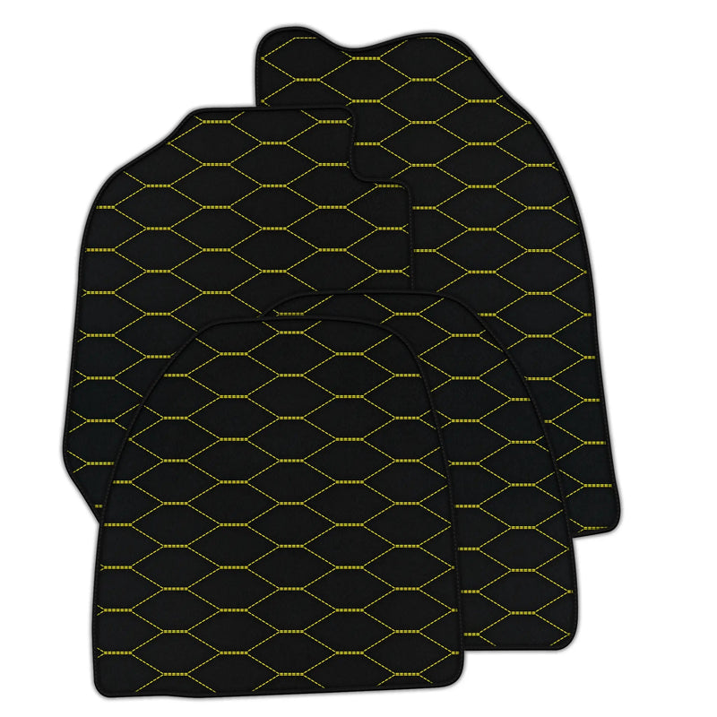 Customizable Leather Floor Mats with Viper Hex Pattern for Porsche 911 - 964 (1989-1994)
