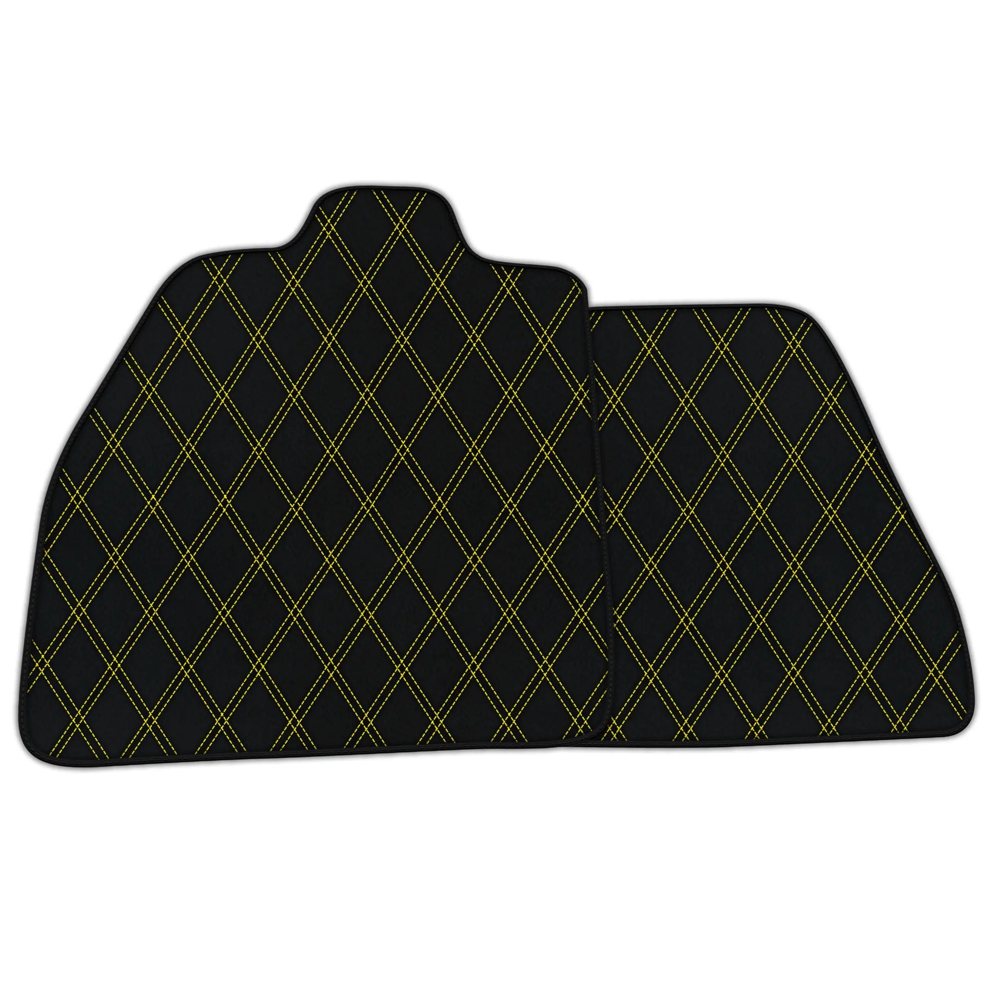 Customizable Leather Floor Mats with Double Diamond Pattern for Maserati MC20 (2020-2023)