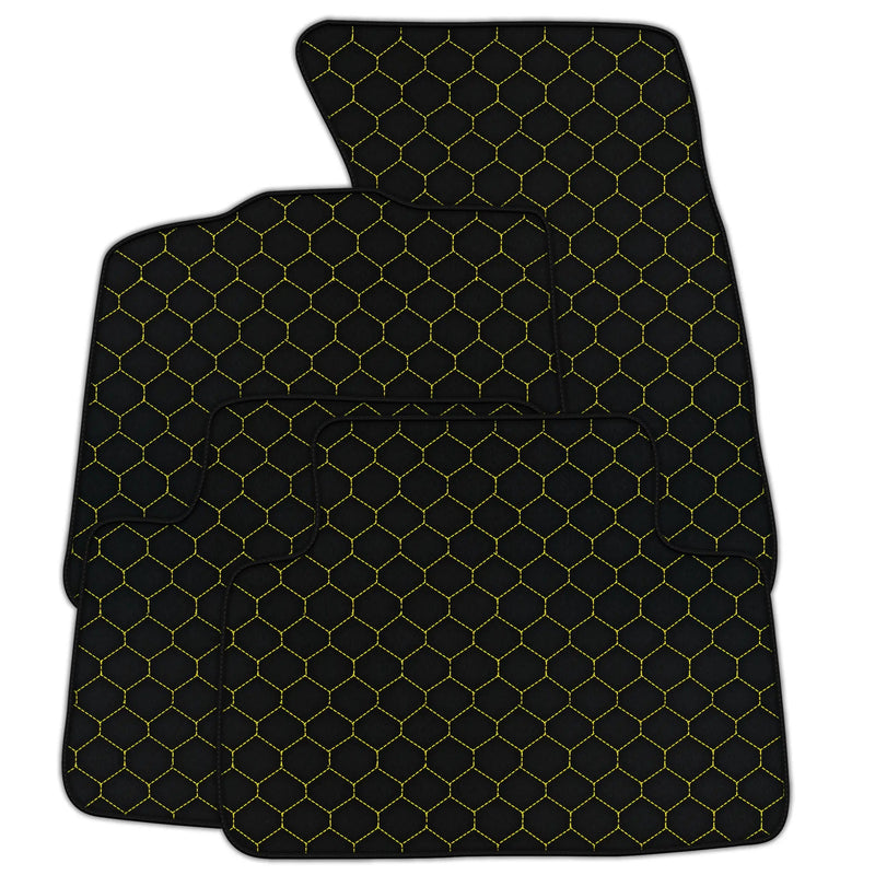 Tapis de voiture en cuir personnalisables avec motif hexagonal pour Porsche Macan (2014-2023)