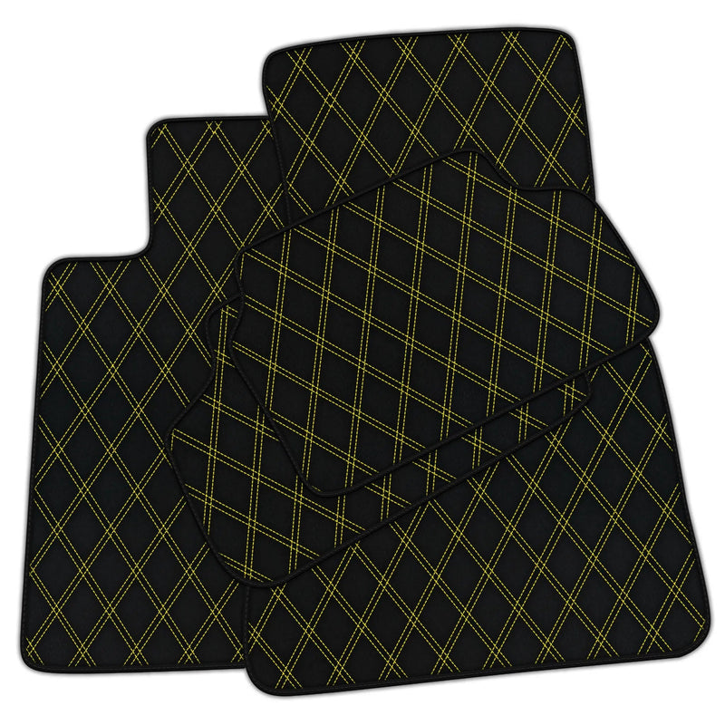 Customizable Leather Floor Mats with Double Diamond Pattern for BMW G21 5-door Wagon (2020-2025)