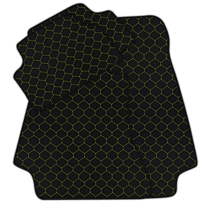 Tapis de voiture en cuir personnalisable avec motif hexagonal pour Mercedes Benz V-Class 447 avant (2014-2019)