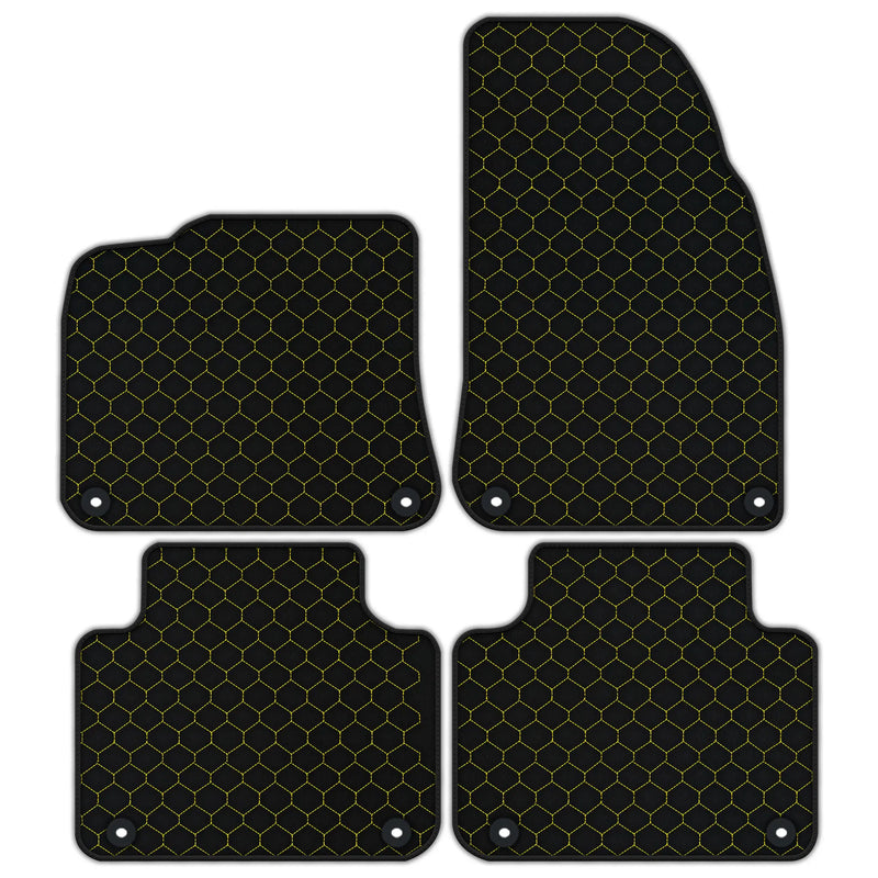 Customizable Leather Floor Mats with Hex Pattern for Porsche Cayenne (2018-2023)