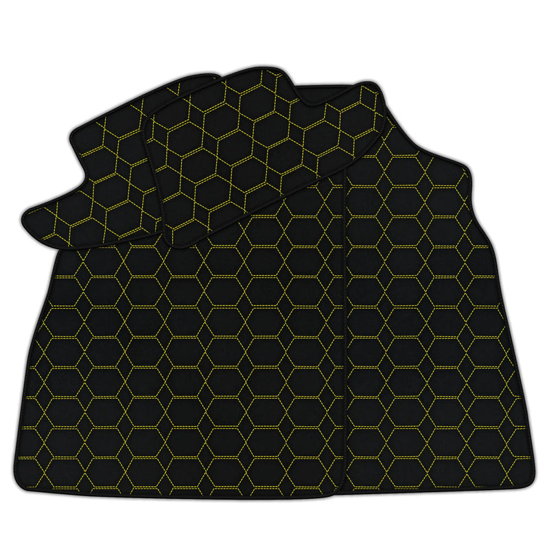 Tapis de voiture en cuir personnalisables avec motif hexagonal pour Bentley Continental GTC (2006–2011)
