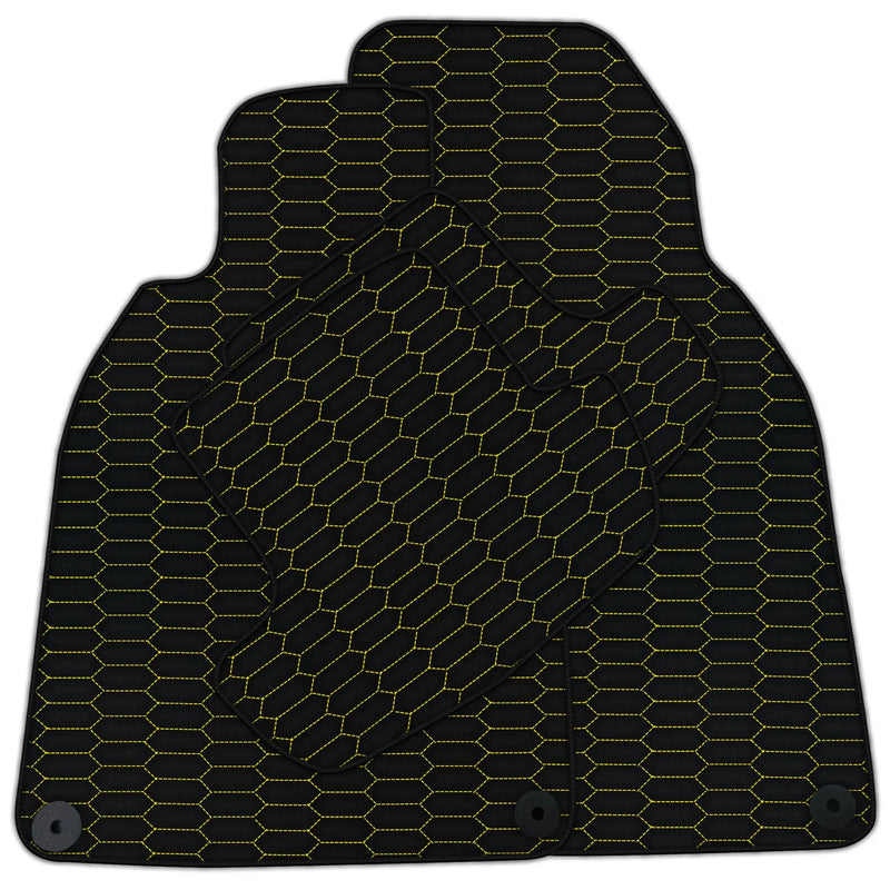 Customizable Leather Floor Mats with Raptor Hex Pattern for Porsche 911 - 992 (2019-2024)