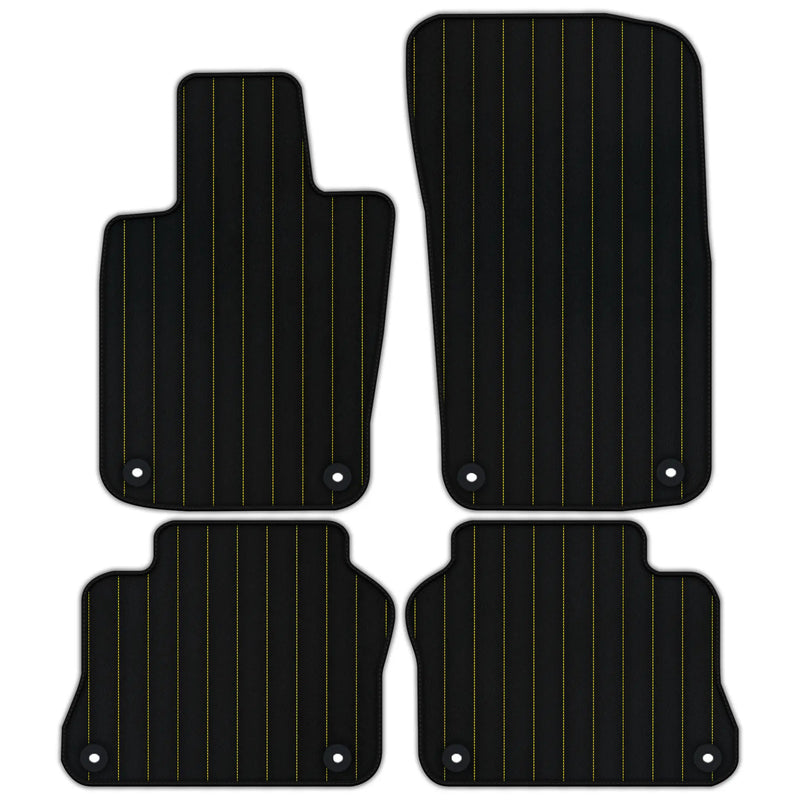 Tapis de voiture en cuir personnalisable avec motif linéaire pour Porsche Panamera (2009-2016)