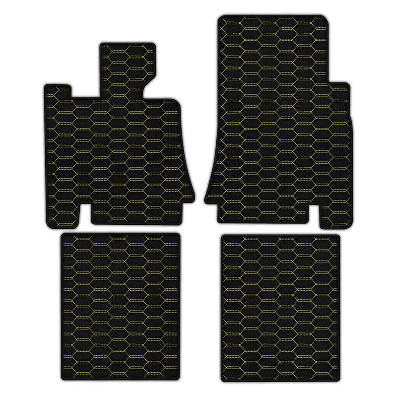 Customizable Leather Floor Mats with Interlaced Hex Pattern for Bentley Red Label RL (1998-2009)