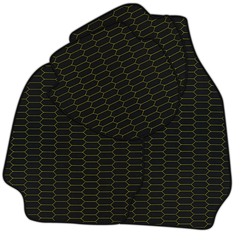 Customizable Leather Floor Mats with Raptor Hex Pattern for Porsche Classic 911 (1963-1989)