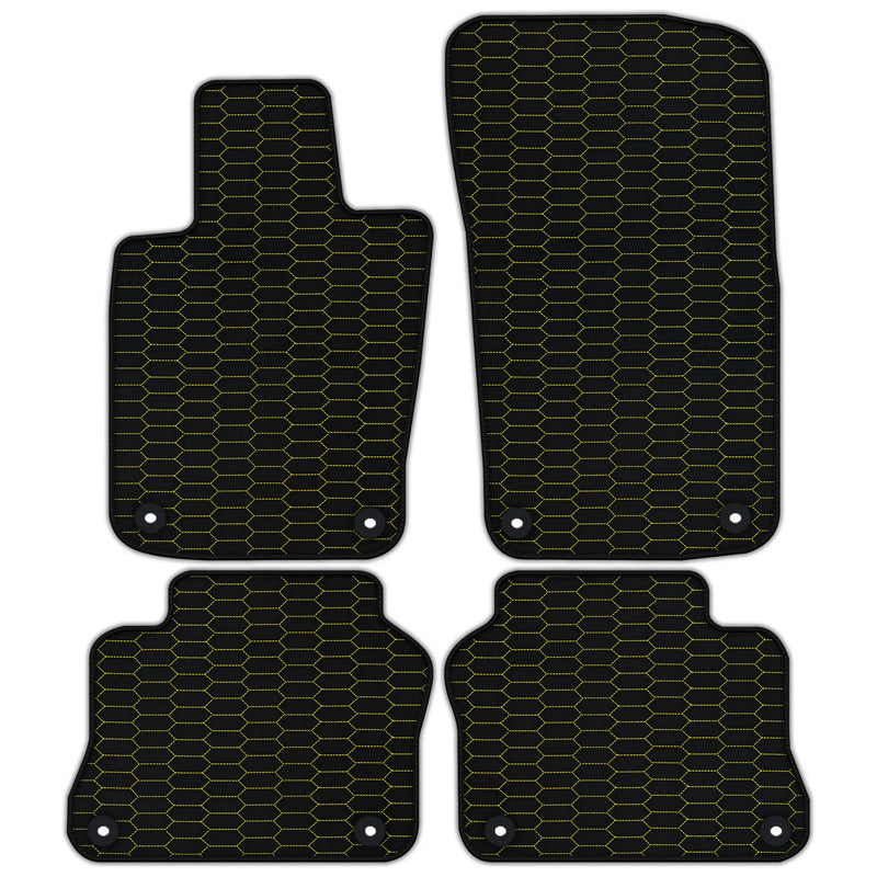 Customizable Leather Floor Mats with Raptor Hex Pattern for Porsche Panamera (2009-2016)