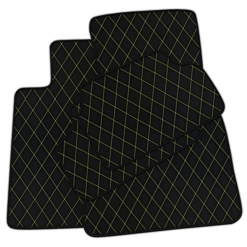 Customizable Leather Floor Mats with Single Diamond Pattern for BMW F74 Gran Coupe (2025-2026)