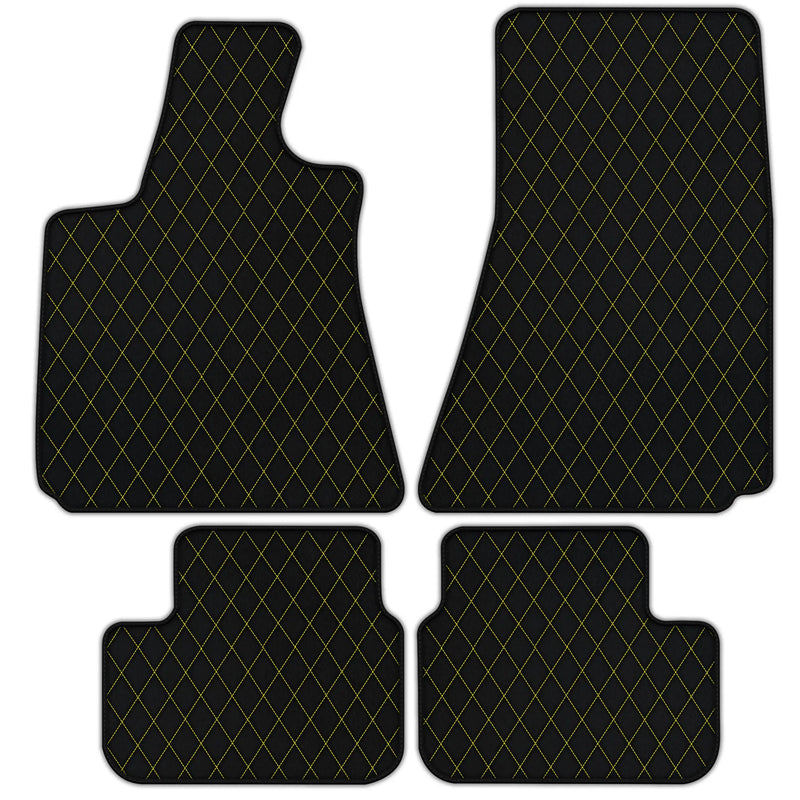 Tapis de voiture en cuir personnalisables avec motif de diamant simple pour Maserati Ghibli (2013-2022)