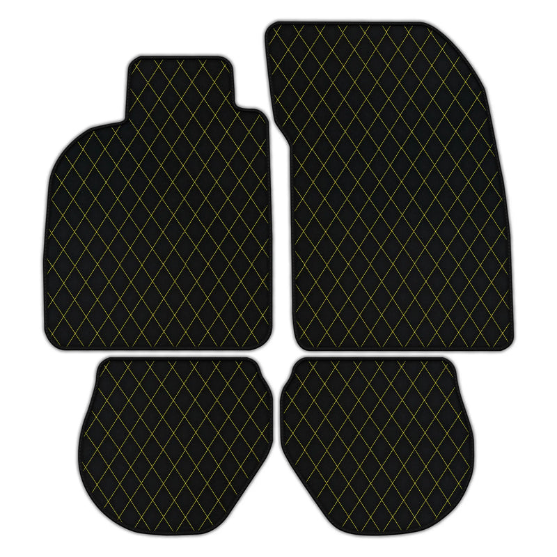 Customizable Leather Floor Mats with Single Diamond Pattern for Porsche 911 - 993 (1994-1998)