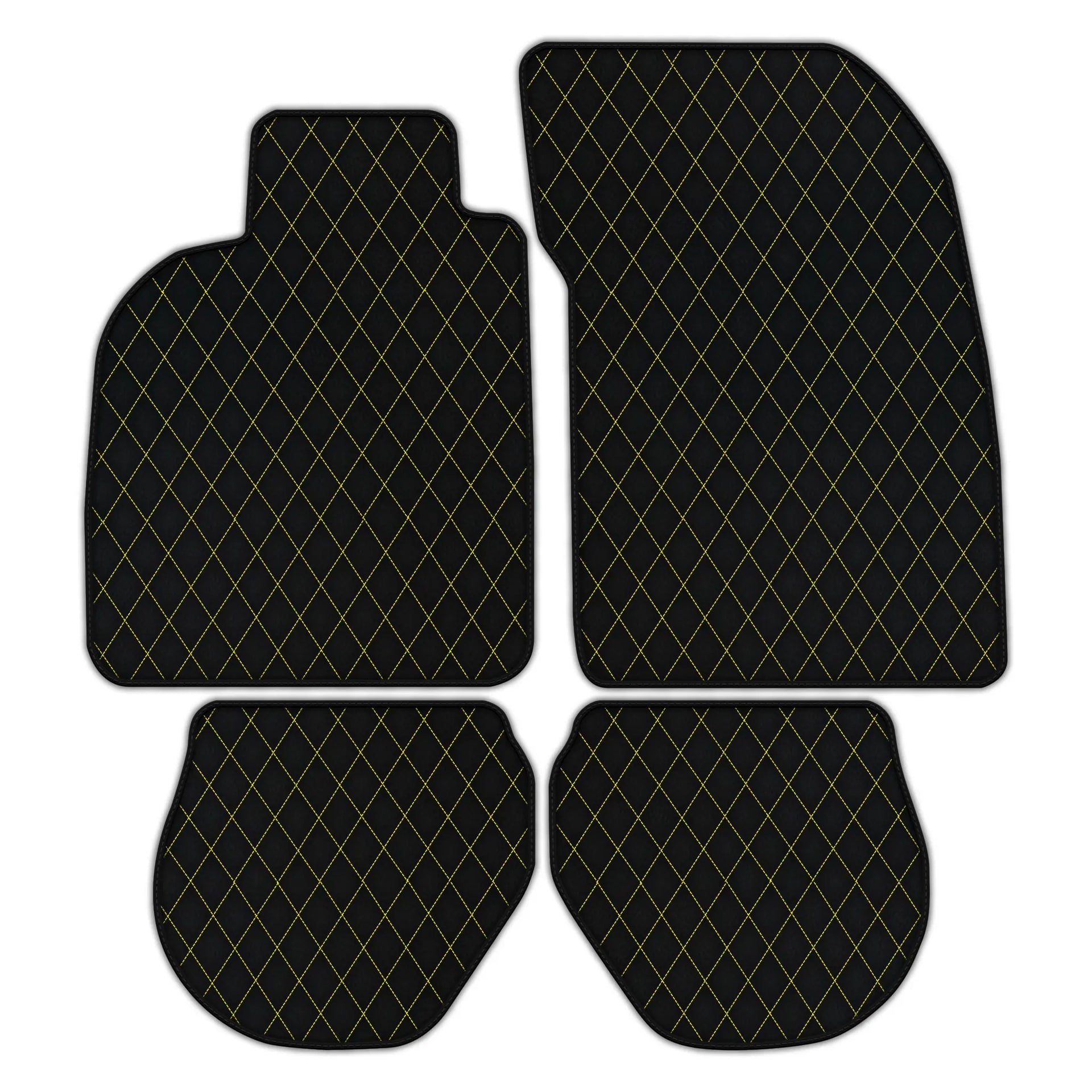 Customizable Leather Floor Mats with Single Diamond Pattern for Porsche 911 - 993 (1994-1998)