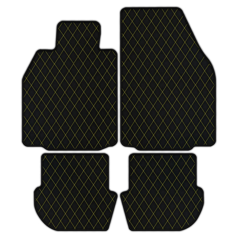 Customizable Leather Floor Mats with Single Diamond Pattern for Porsche 911 - 997 (2004-2012)