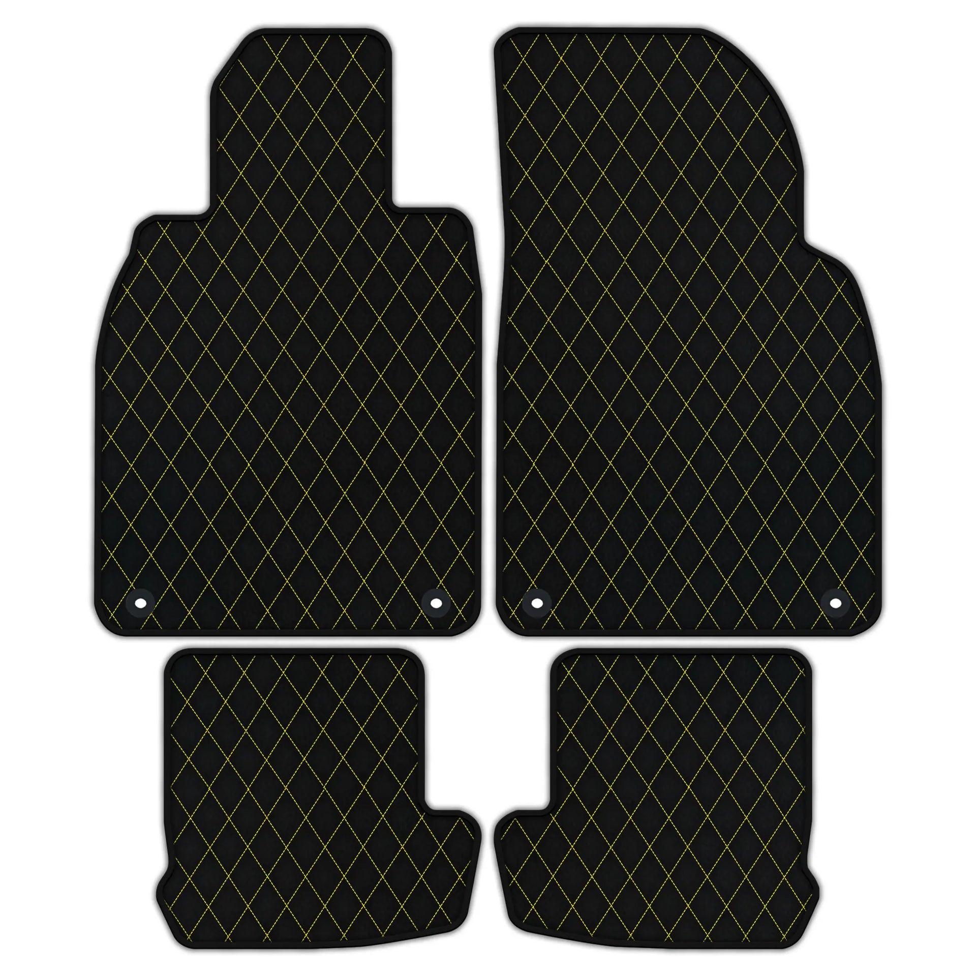 Customizable Leather Floor Mats with Single Diamond Pattern for Porsche 991 (2012-2019)