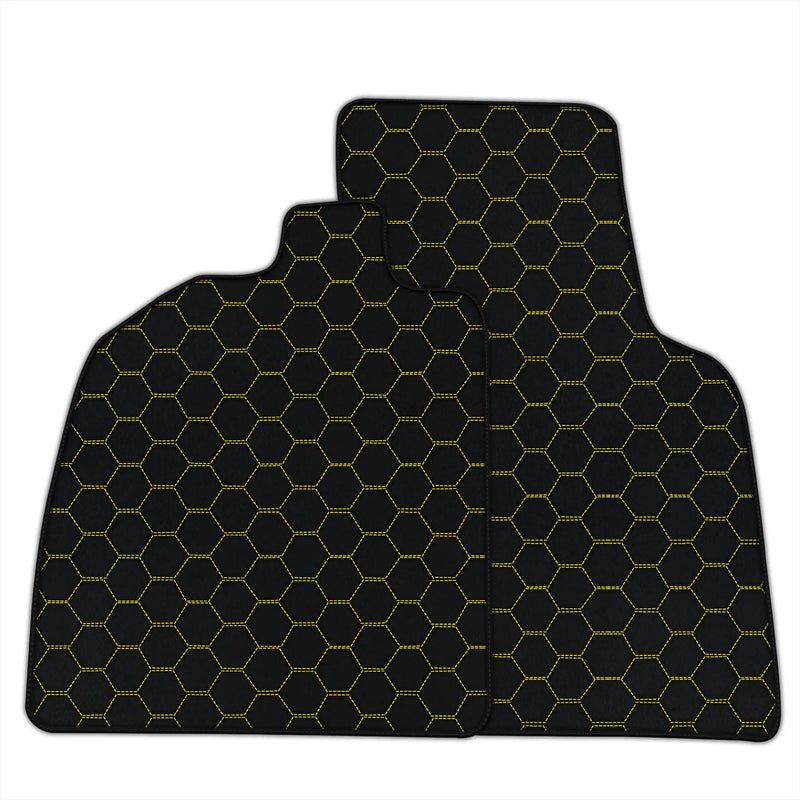 Customizable Leather Floor Mats with Symmetrical Hex Pattern for Audi R8 (2015-2023)