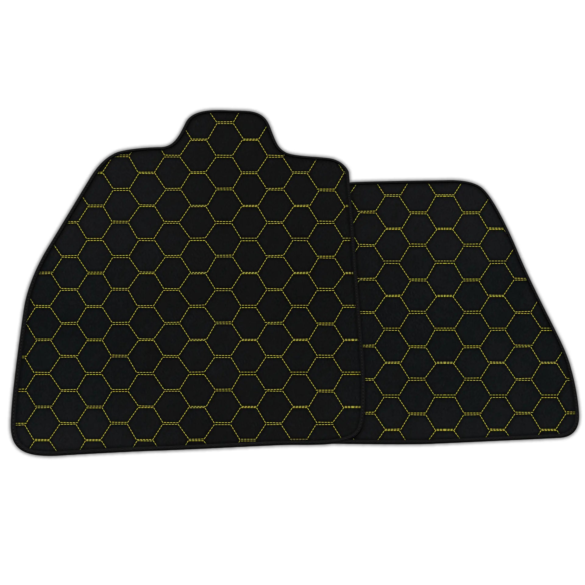 Customizable Leather Floor Mats with Symmetrical Hex Pattern for Maserati MC20 (2020-2023)