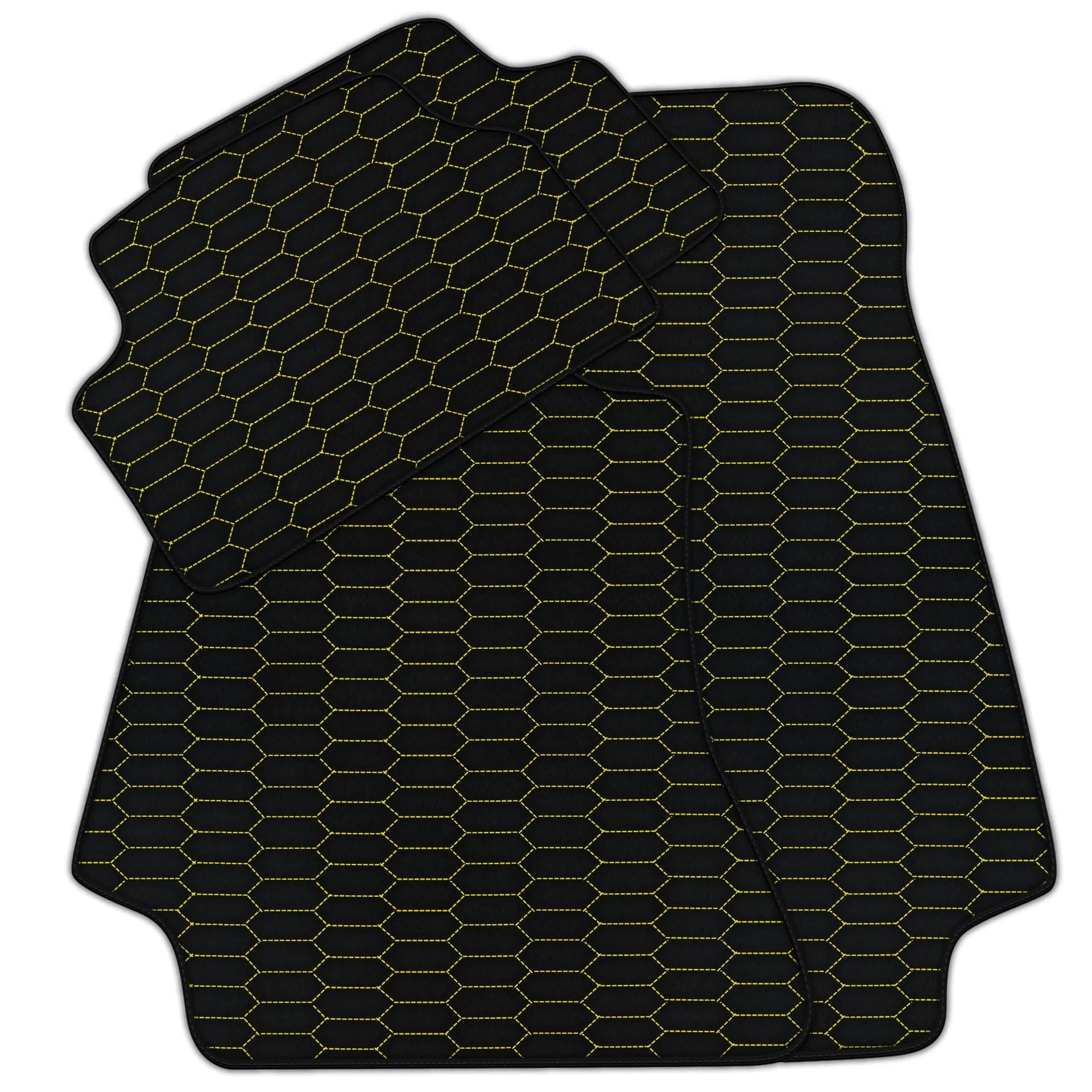 Customizable Leather Floor Mats with Raptor Hex Pattern for Mercedes Benz A-Class W177 Hybrid (2019-2023)