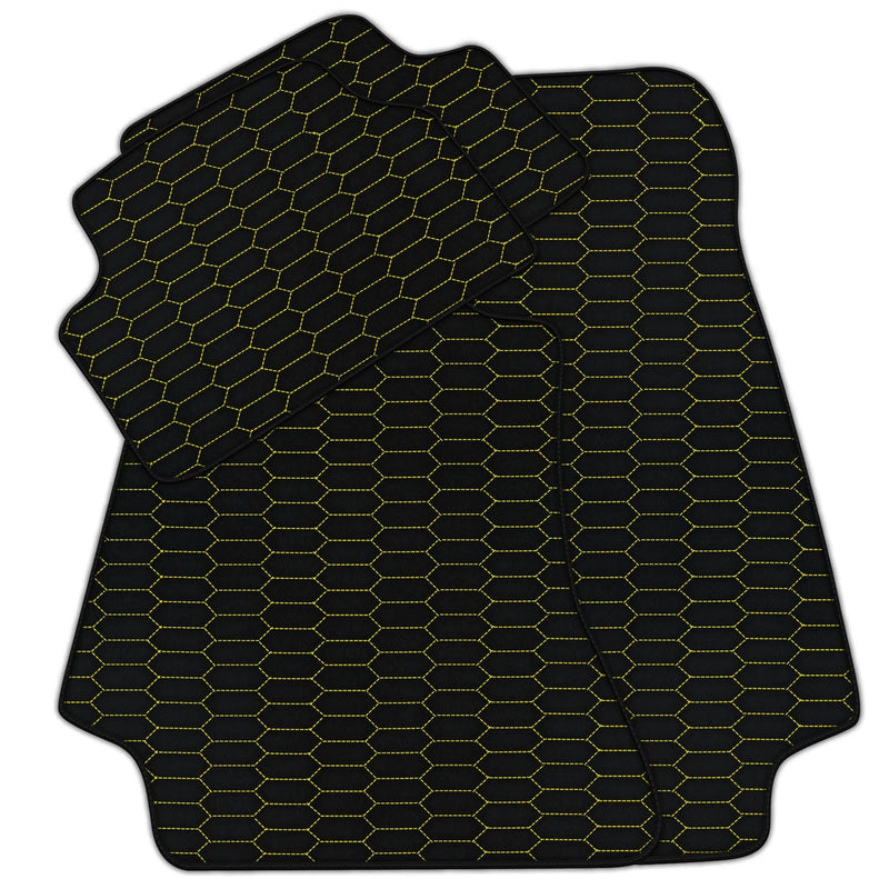 Tapis de voiture en cuir personnalisables avec motif Hex Raptor pour Mercedes Benz CLA-Class X117 Shooting Brake (2015-2019)