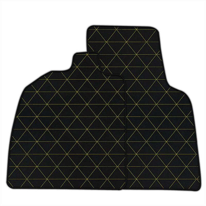 Tapis de voiture en cuir personnalisables avec motif triangulaire pour Audi R8 (2015-2023)