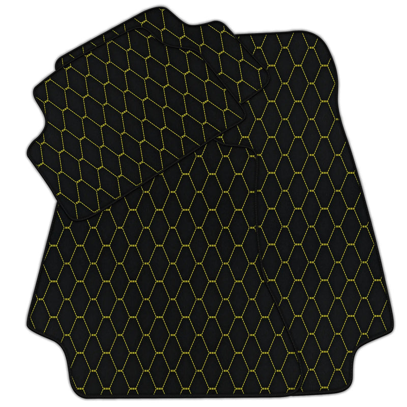 Tapis de voiture en cuir personnalisables avec motif hexagonal vertical pour Mercedes Benz GLE-Class C292 Coupé (2015-2020)