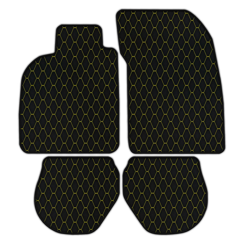 Tapis de voiture en cuir personnalisable avec motif hexagonal vertical pour Porsche 911 - 993 (1994-1998)