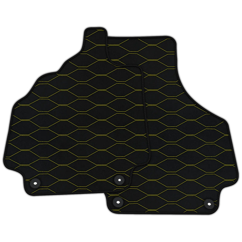 Alfombrillas de coche de cuero personalizables con patrón hexagonal Viper para Audi R8 (2007-2015)