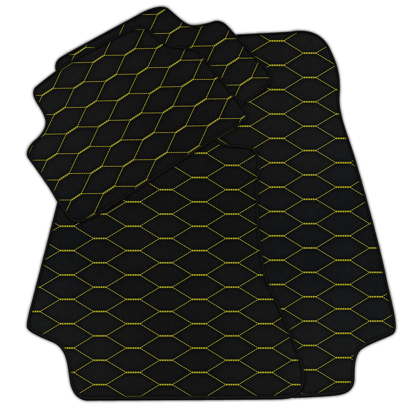 Tapis de voiture en cuir personnalisable avec motif hexagonal Viper pour Mercedes Benz EQA-Class H243 (2021-2023)