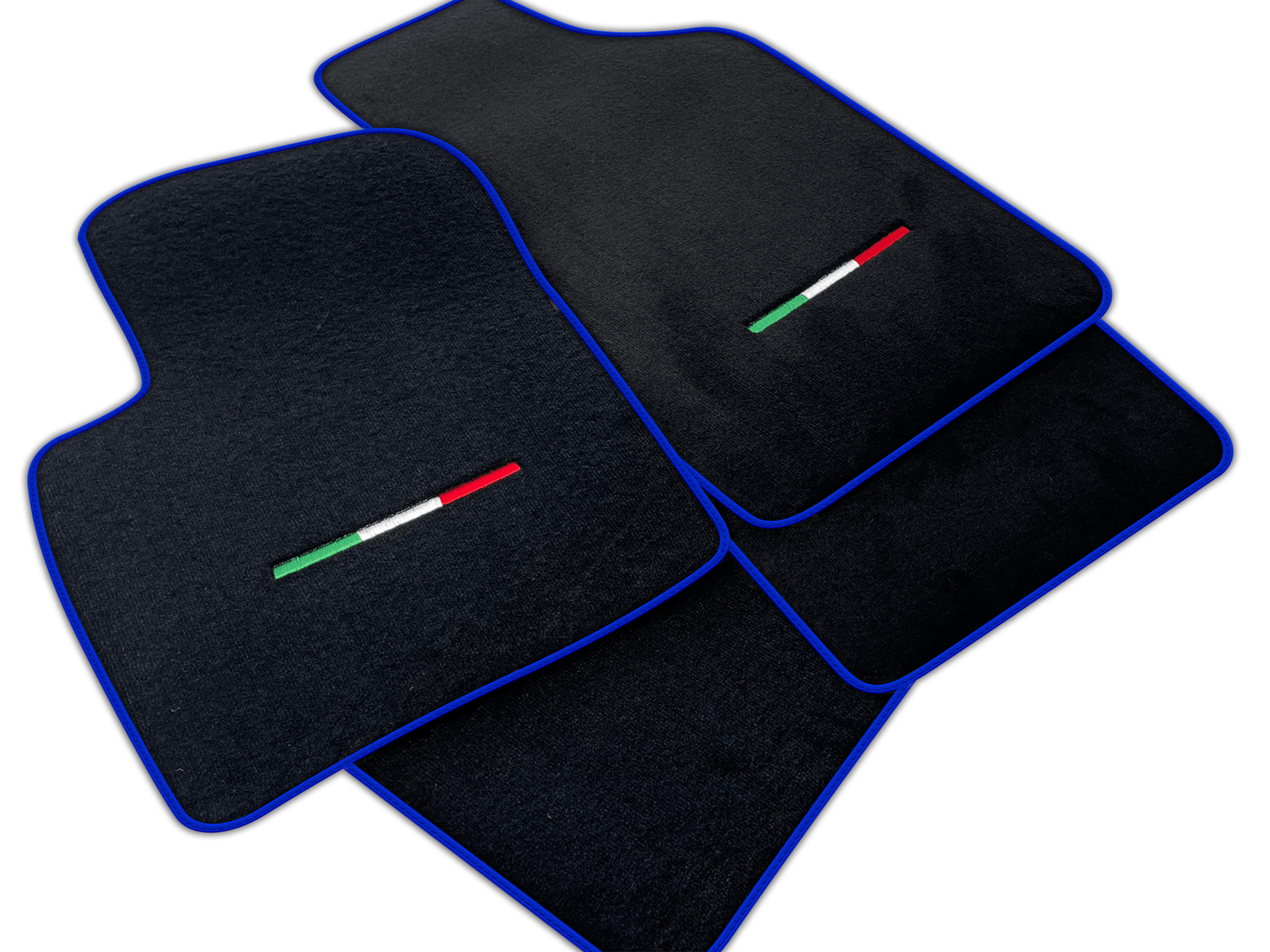 Italian Edition Black Floor Mats for Fiat 500e (2020-2024) 3+1