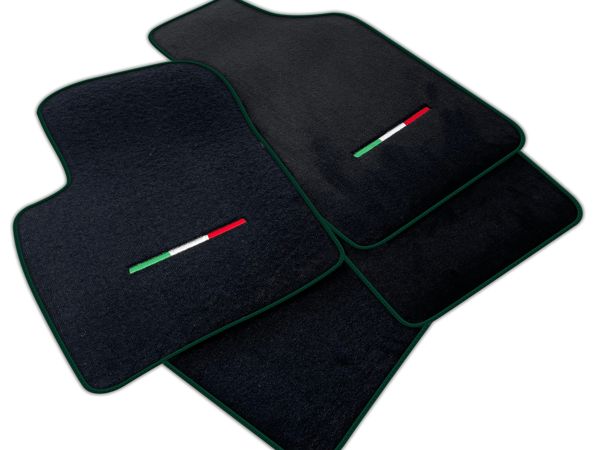 Italian Edition Black Floor Mats for Fiat 500e (2020-2024) 3+1