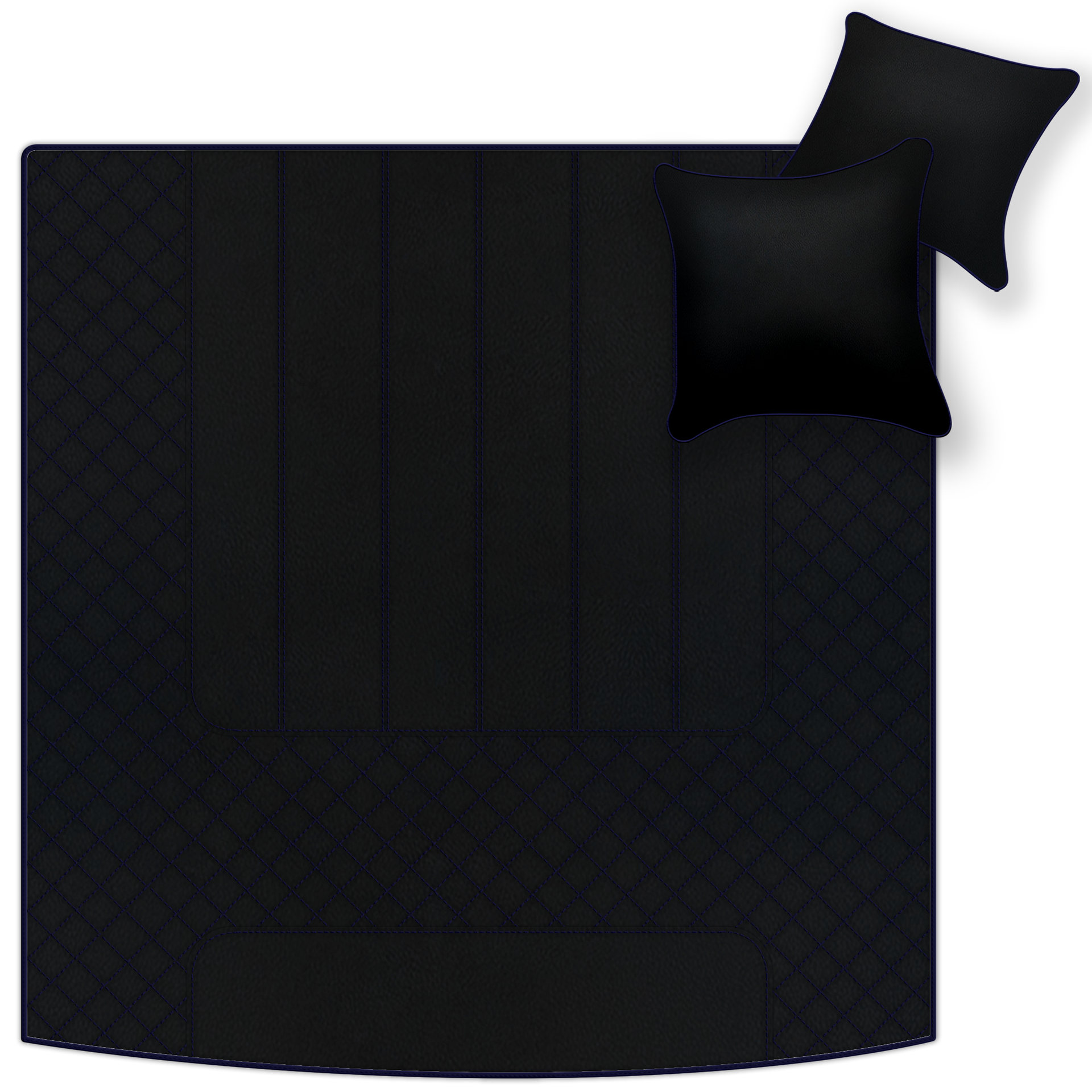 Premium Black Leather Floor Mats for Rolls Royce Shadow (1965-1977)