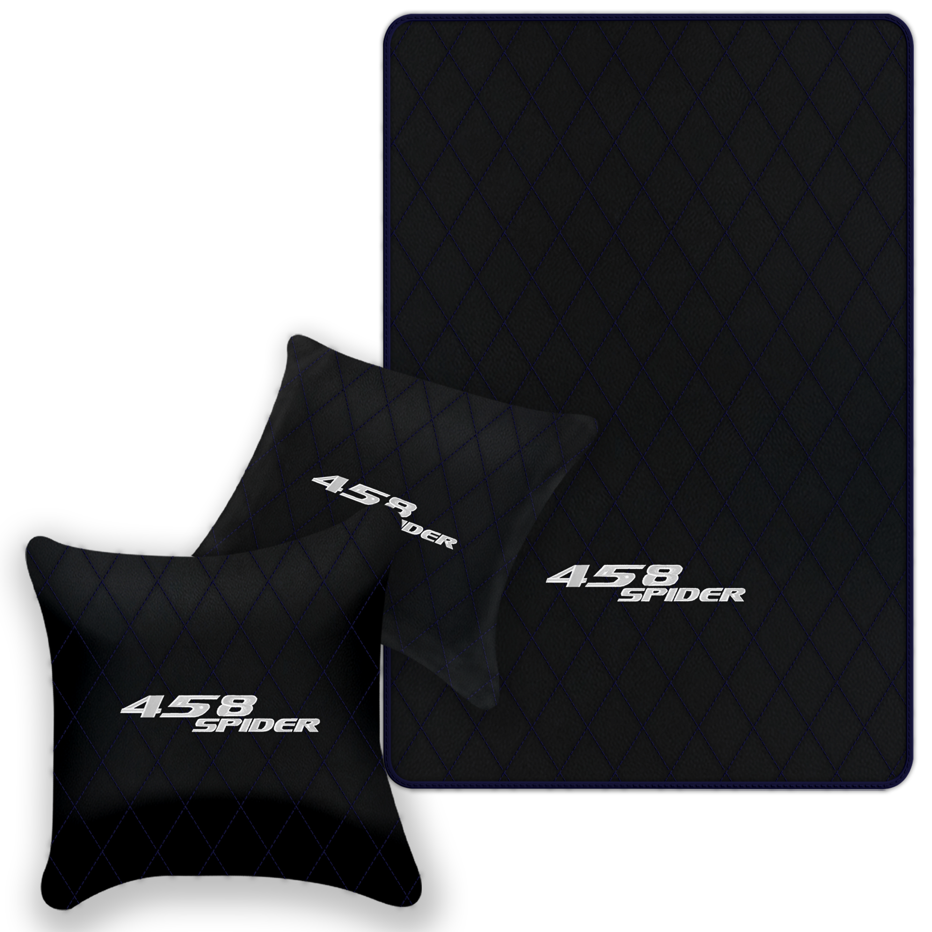 Black Leather Floor Mats for Ferrari 458 Spider (2012-2015) | Custom