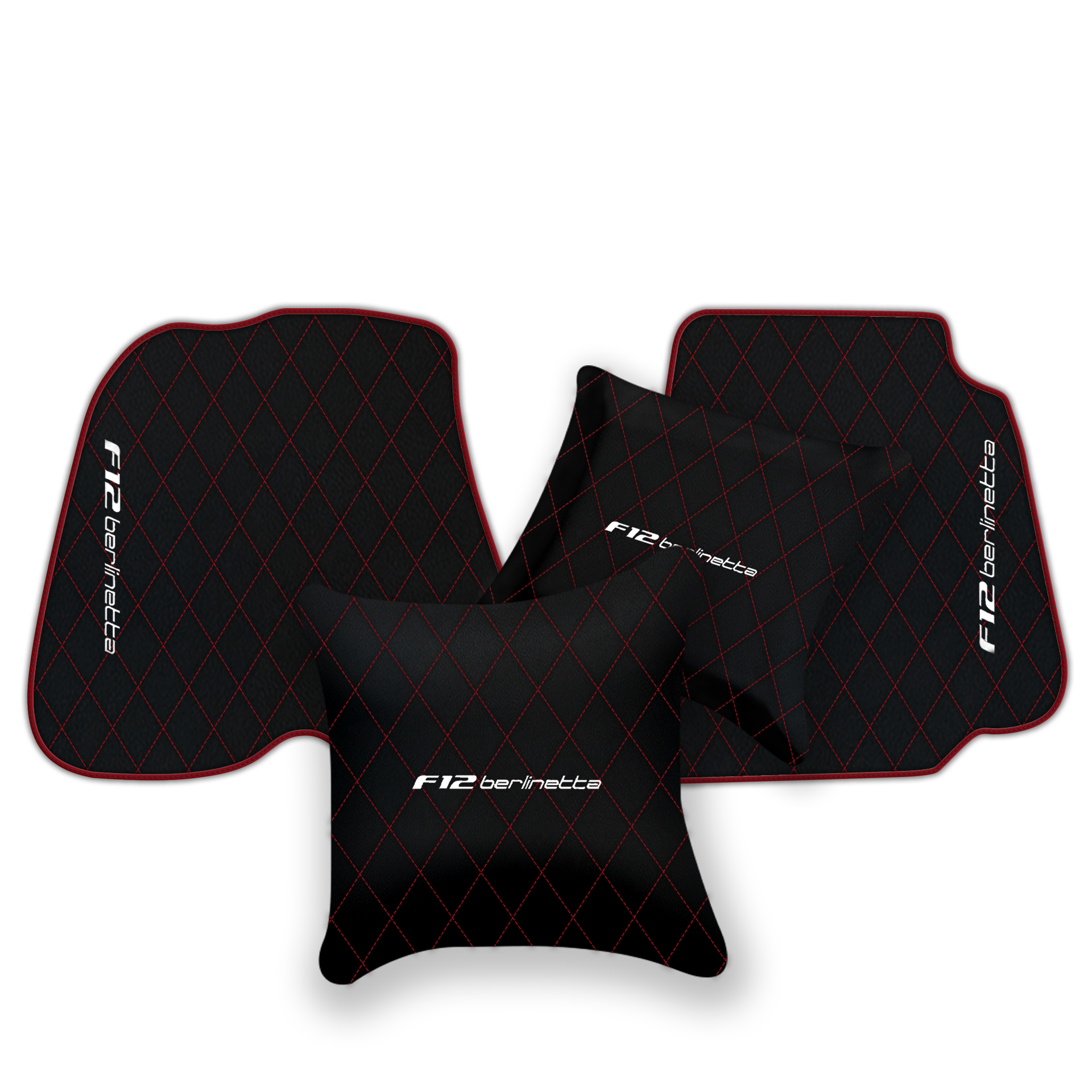 Premium Black Leather Floor Mats for Ferrari California | Full Set