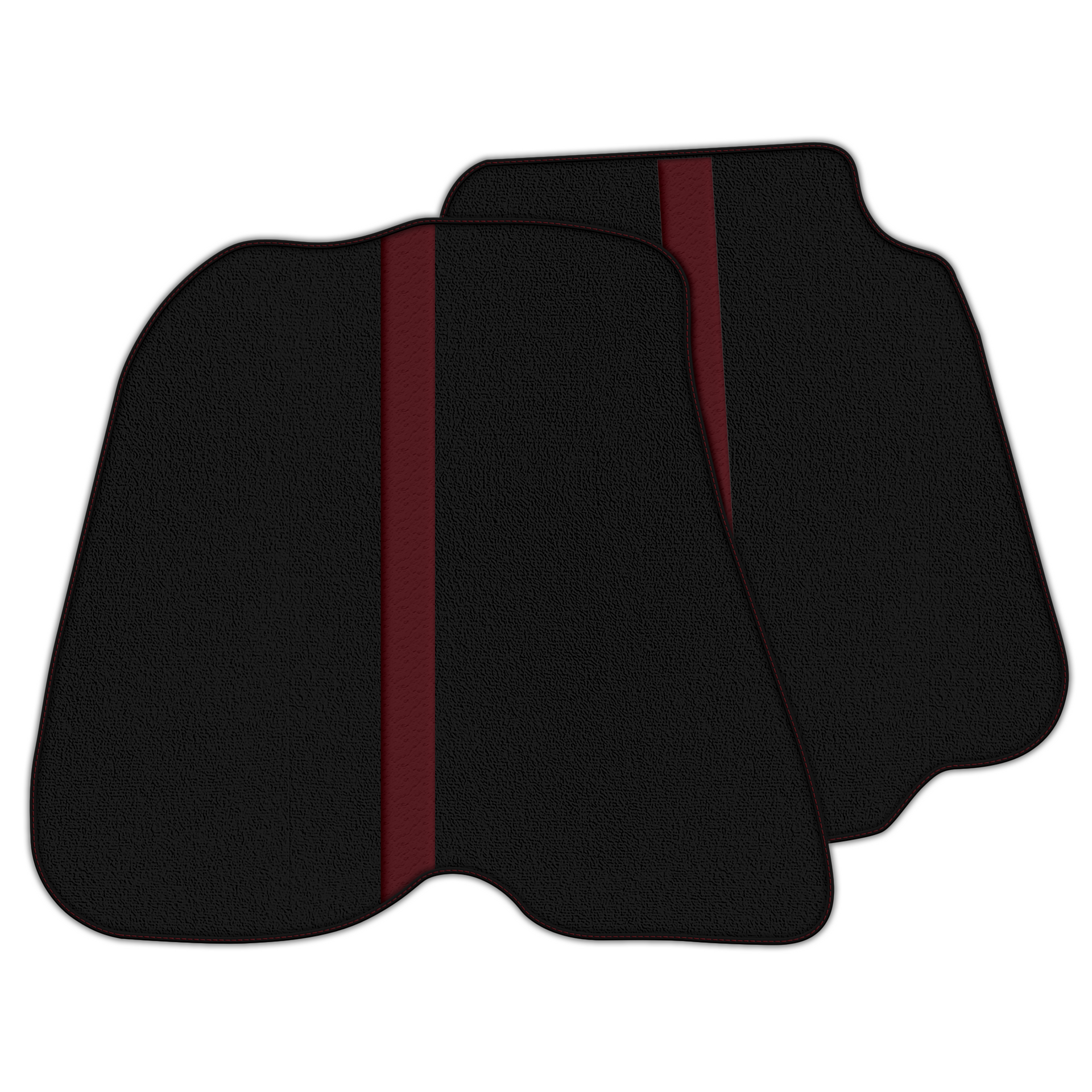 Black Floor Mats with Leather Line for Ferrari F12 Berlinetta (2012-2022) - Various Colors