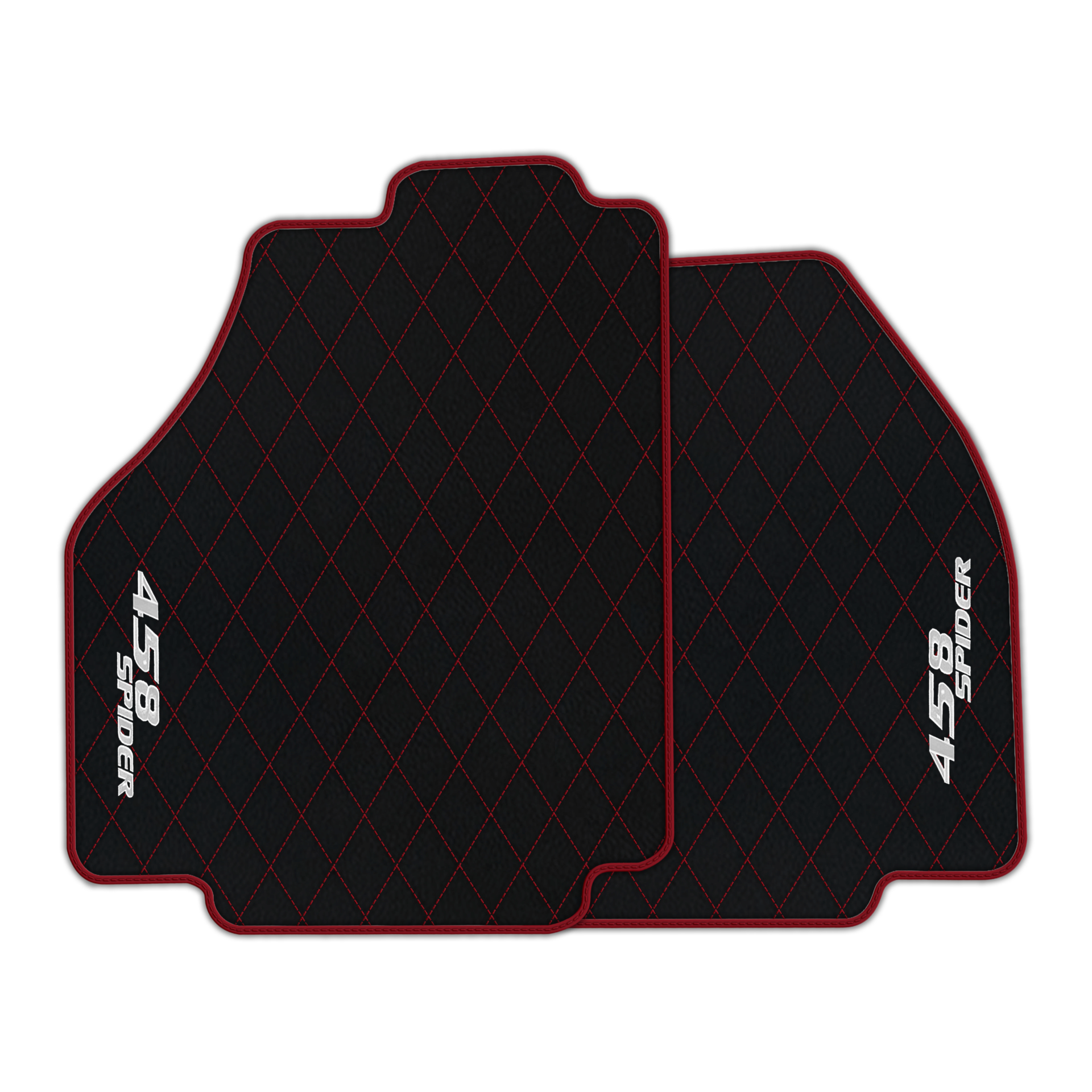 Black Leather Floor Mats for Ferrari 458 Spider (2012-2015) | Custom