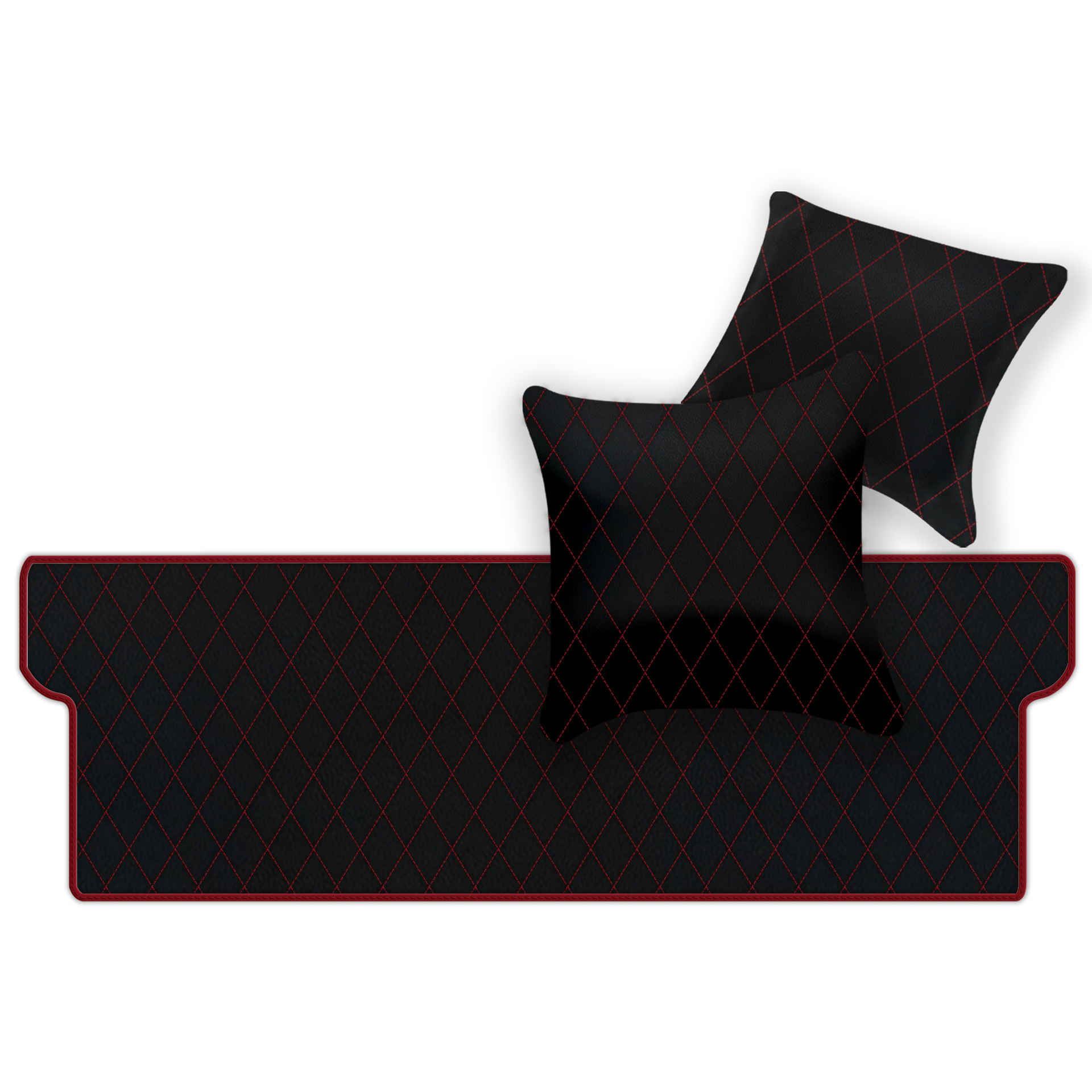 Premium Black Leather Floor Mats for Ferrari Testarossa (1984-1996)