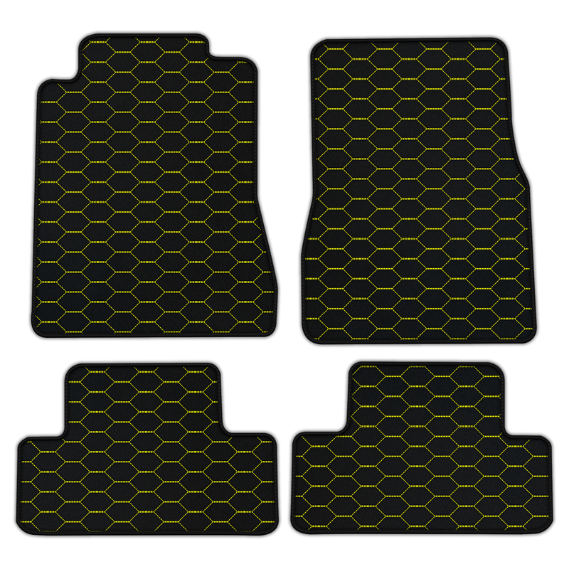Customizable Leather Floor Mats with Divario Pattern for Ford Mustang V FL (2011-2014)