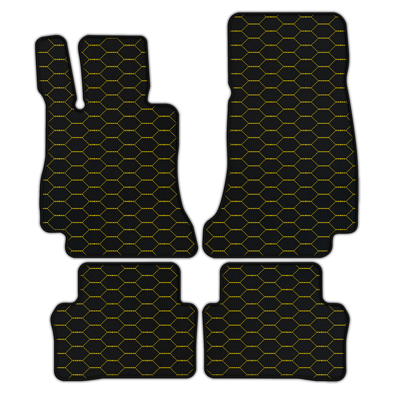 Customizable Leather Floor Mats with Divario Pattern for Mercedes-Benz AMG GT 4-door Sedan (2018-2025)
