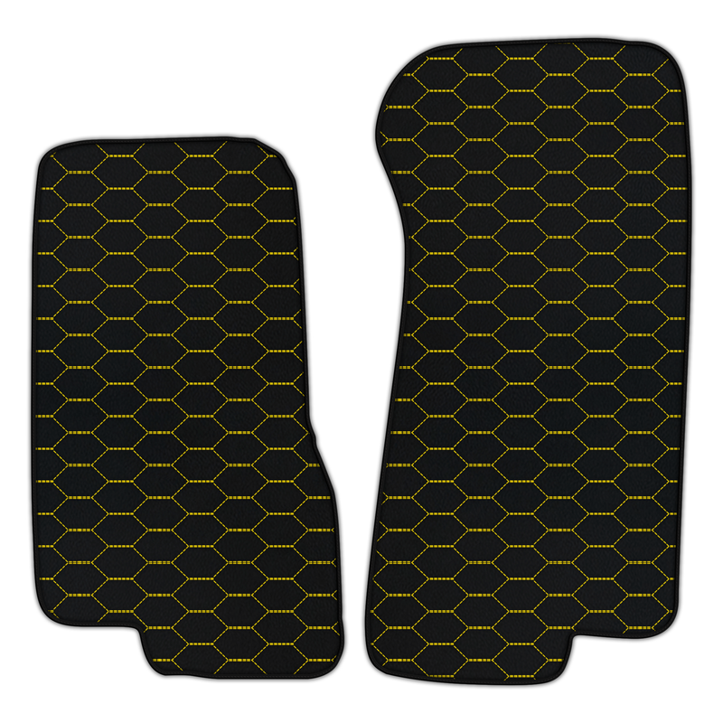 Customizable Leather Floor Mats with Divario Pattern for Aston Martin DB7 (1994-2003) Coupe