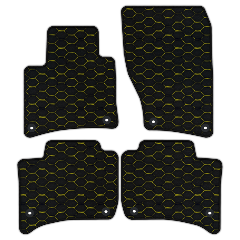 Tapis de voiture en cuir personnalisables avec motif Divario pour Porsche Cayenne (2010-2018)