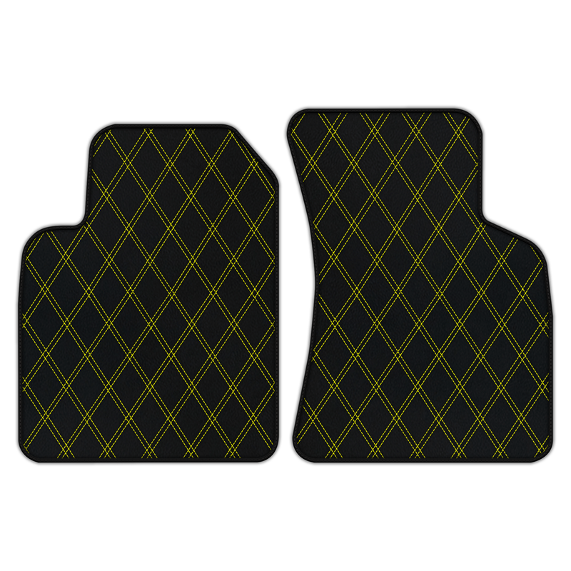 Customizable Leather Floor Mats with Double Diamond Pattern for Audi TT MK1 Coupe (1998-2006)